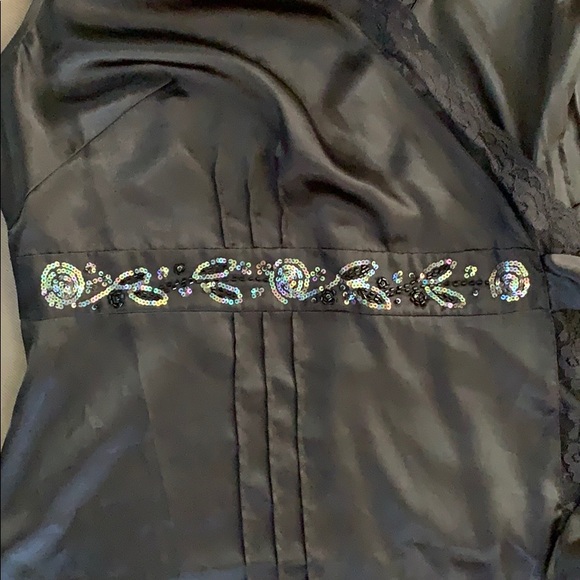 Lane Bryant Black side tie sleeveless blouse - Picture 6 of 6